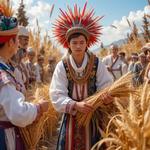 Праздник сбора урожая пшеницы (Галла байрамы) в Туркменистане