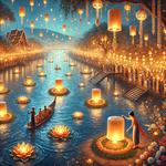 Праздник духа воды и света (Loi Krathong) в Таиланде